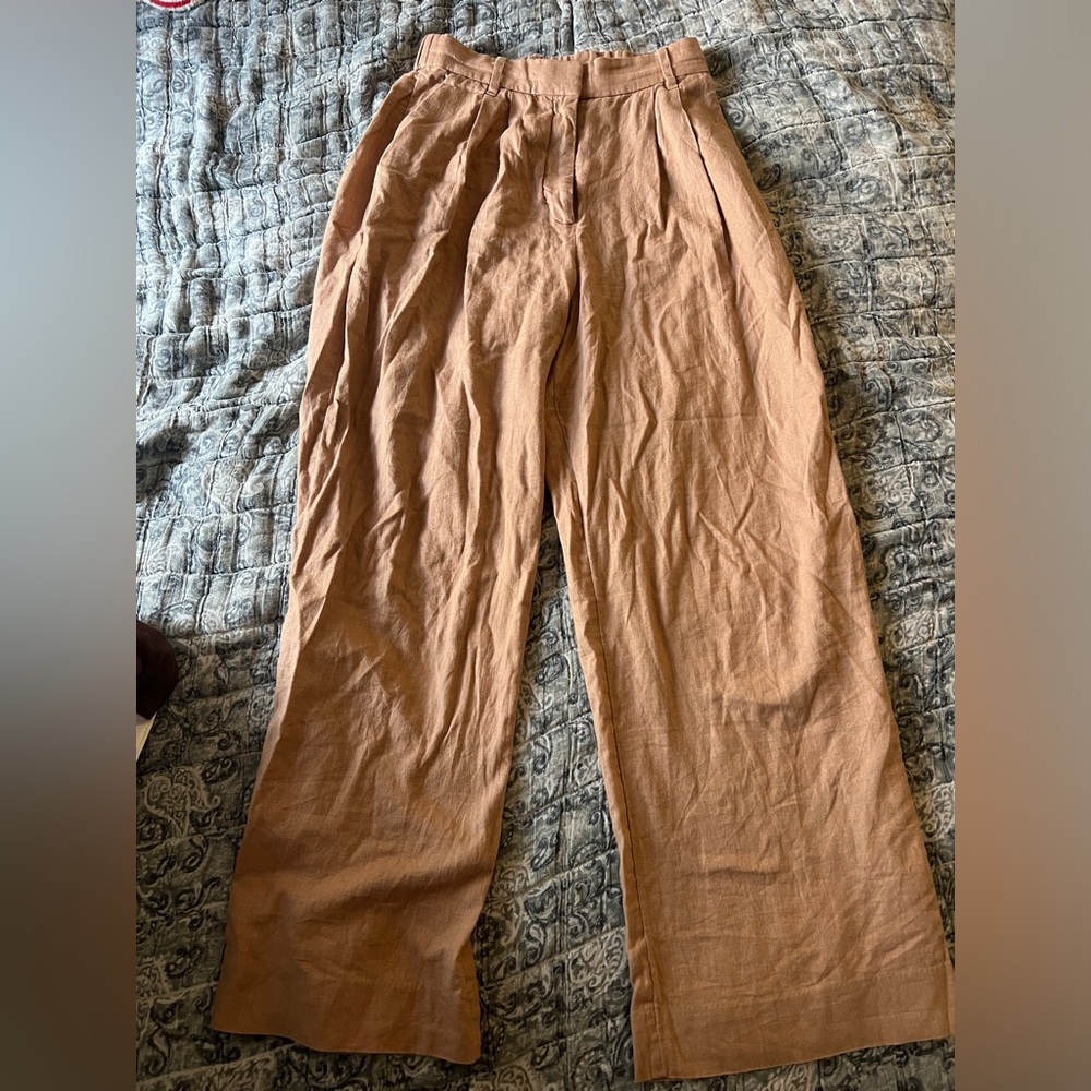 A&F Curve Love Sloane Linen Pants